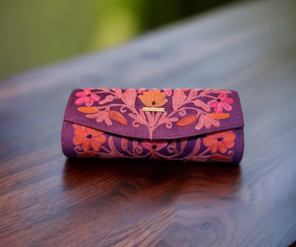 Clutch with a Statement - Purple
