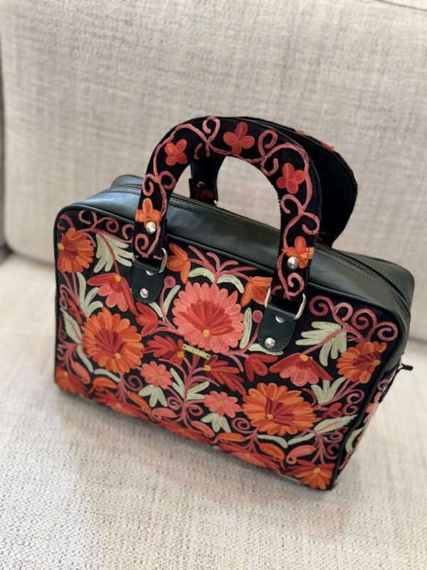 Aari Embroidered Laptop Handbag - Image 3