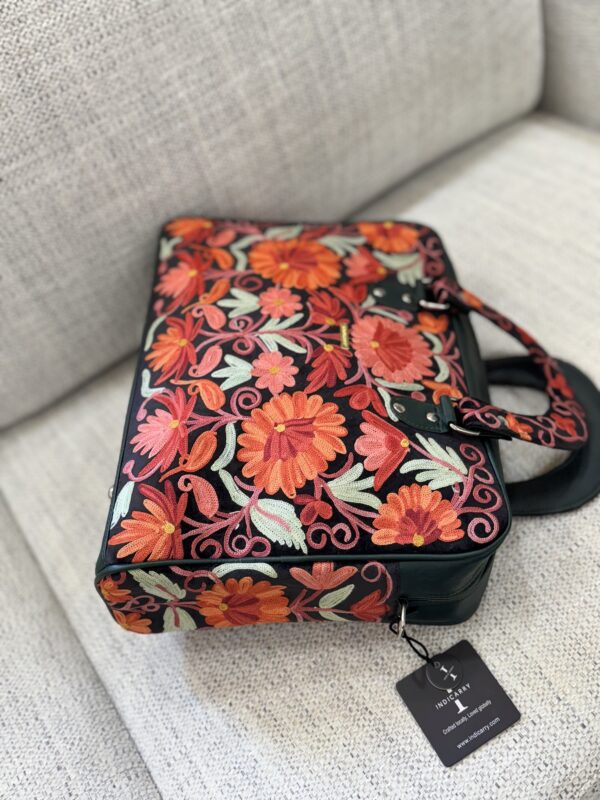Aari Embroidered Laptop Handbag - Image 5