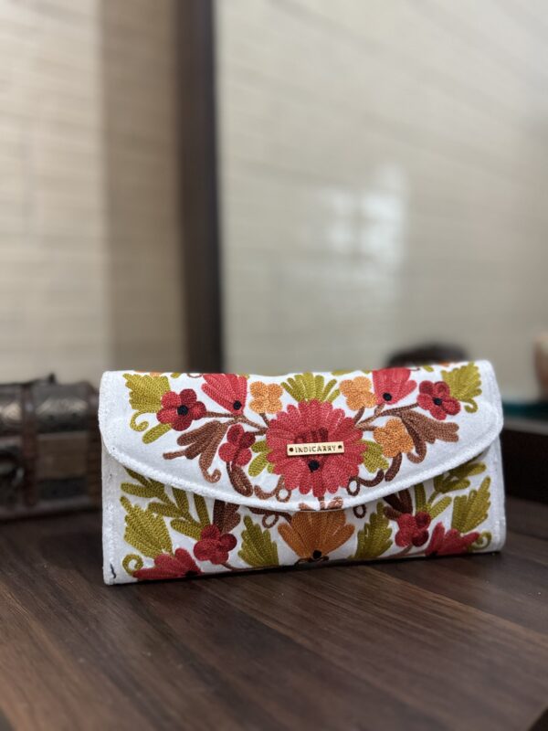 Aari Velvet Wallet - White - Image 2