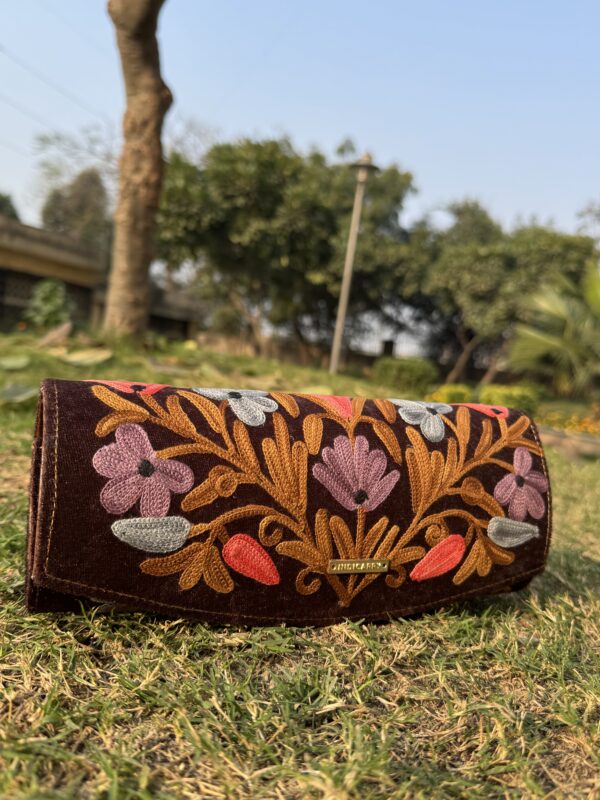 Clutch with a Statement - Brown