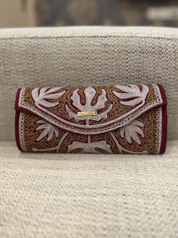 Kashmiri Tilla Work - Maroon