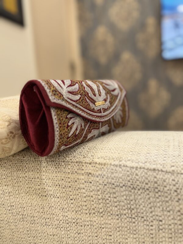 Kashmiri Tilla Work - Maroon - Image 2